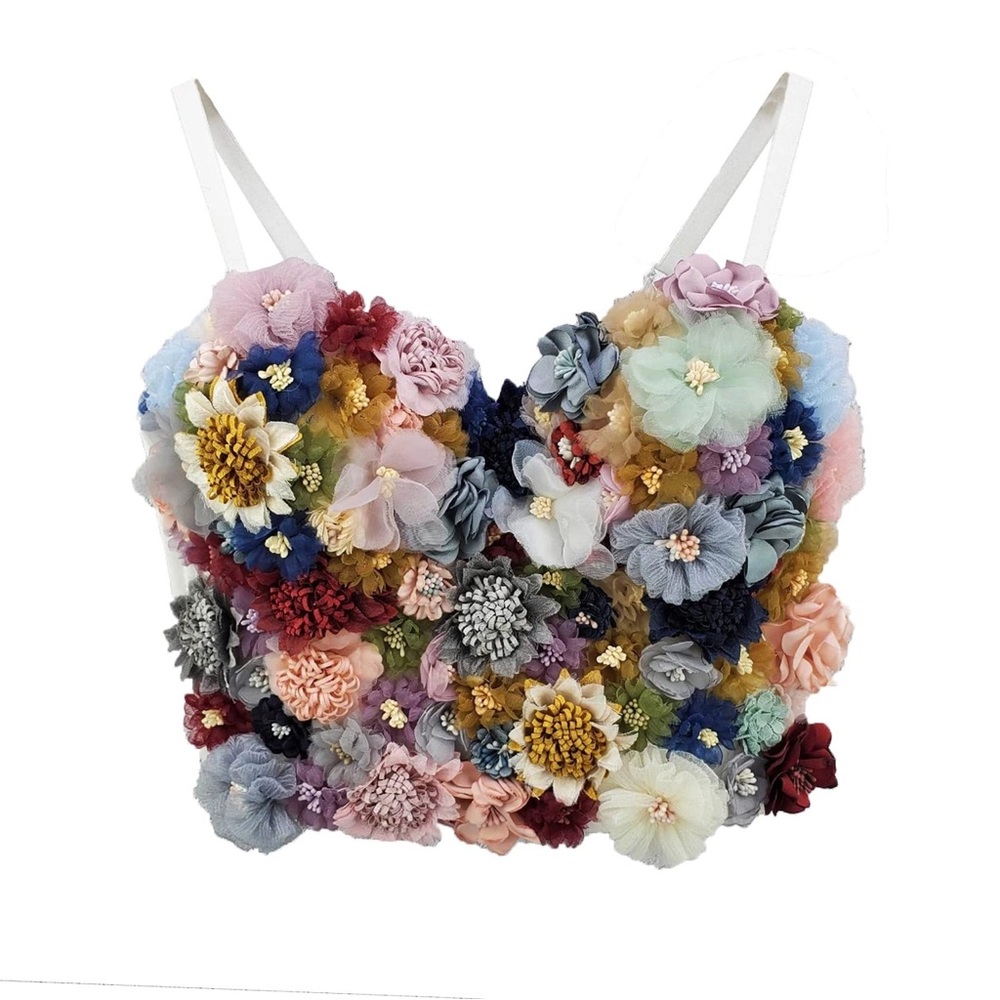 Floral Embellished Women's Top
